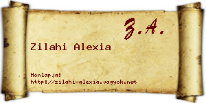 Zilahi Alexia névjegykártya